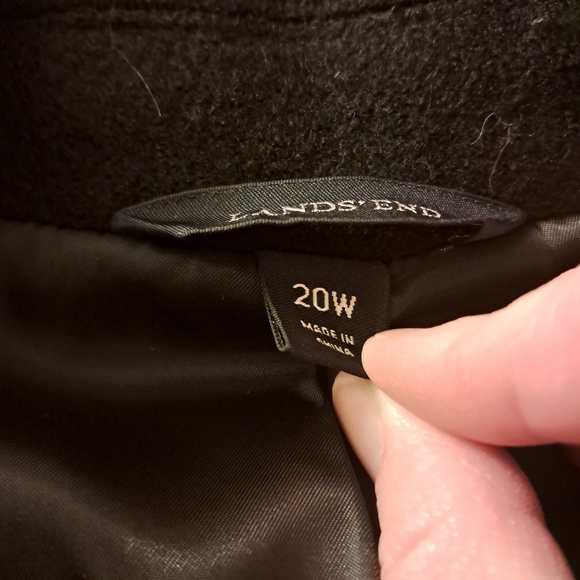Lands' End Coat Women's 20W Plus Size Wool Blend Winter Formal Layering Warm - Picture 5 of 10